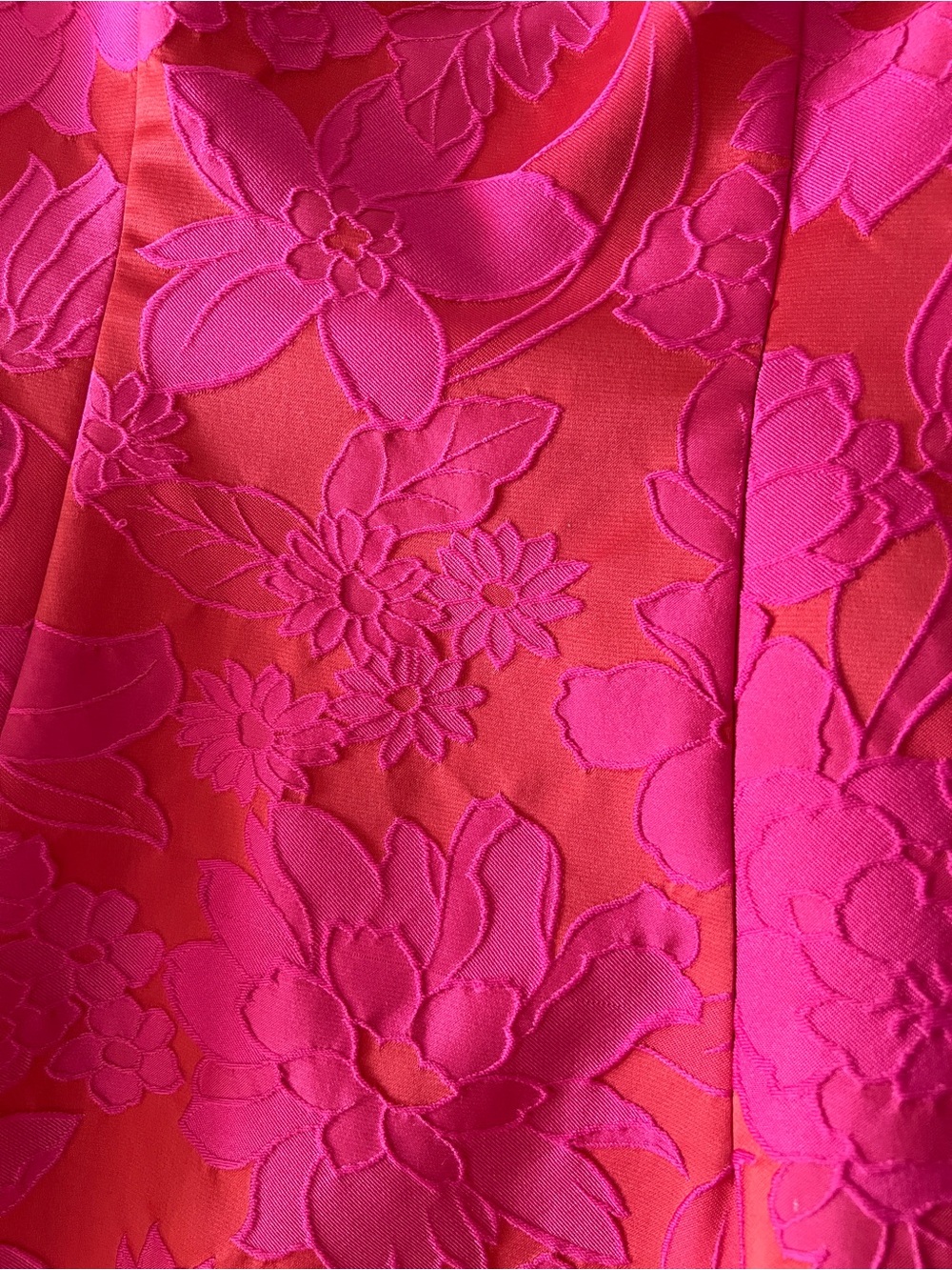 Alexia Admor Fuchsia Pink & Orange Floral Jacquard Fit & Flare Dress - Size S - Picture 11 of 11